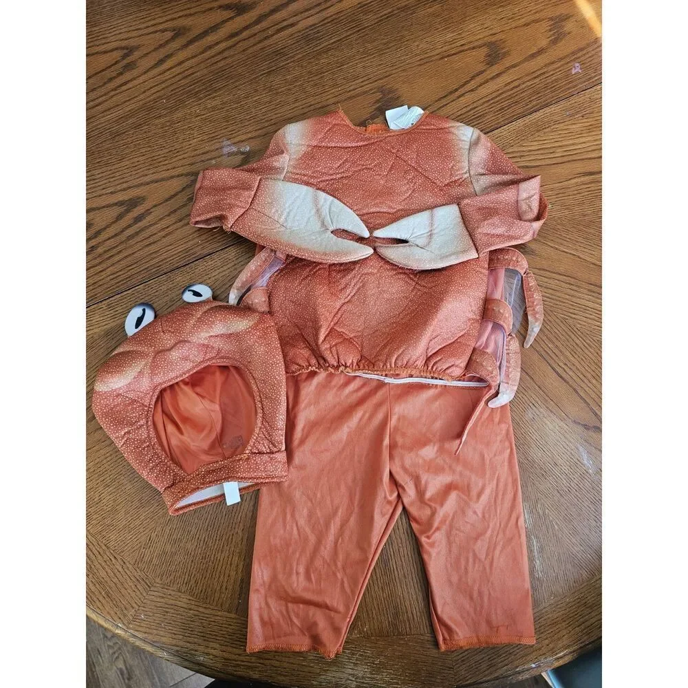 Disney Sebastian The Little Mermaid Costume Size 12-18 months Toddler Complete - Picture 2 of 7